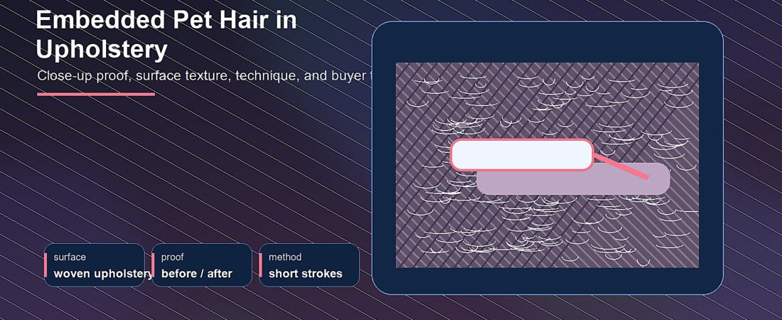 How to Remove Embedded Pet Hair from Upholstery: Product Proof Buyers Trust