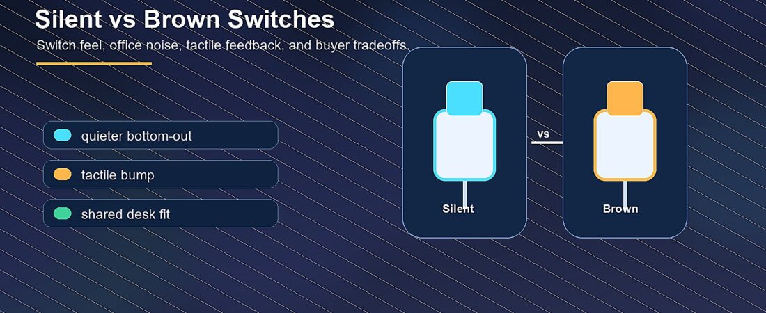 Silent Switches vs Brown Switches: What Office Keyboard Buyers Should Know