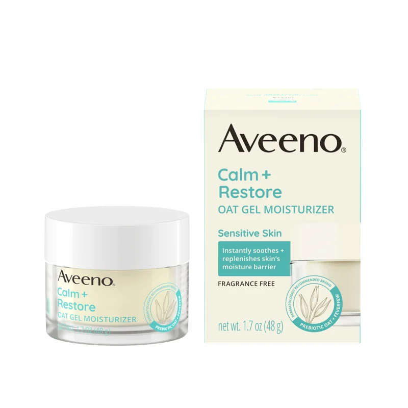 Aveeno Calm + Restore Oat Gel Moisturizer product packaging