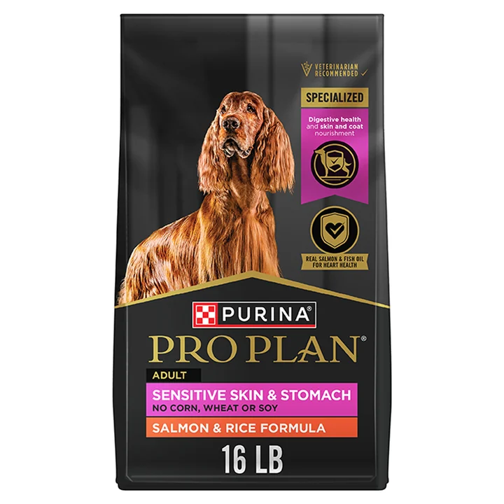 Purina Pro Plan bag representing the ranked dog-food discussion set